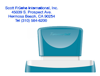 SELLO X'STAMPER QUIX PERSONALIZABLE COLOR AZUL MEDIDAS 28X78 MM Q-24