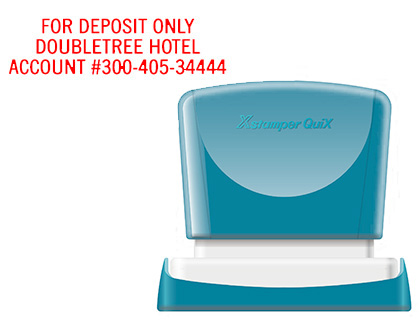 SELLO X'STAMPER QUIX PERSONALIZABLE COLOR ROJO MEDIDAS 16X48 MM Q-11