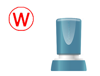 SELLO X'STAMPER QUIX PERSONALIZABLE COLOR ROJO REDONDO DIAMETRO 20 MM Q-34