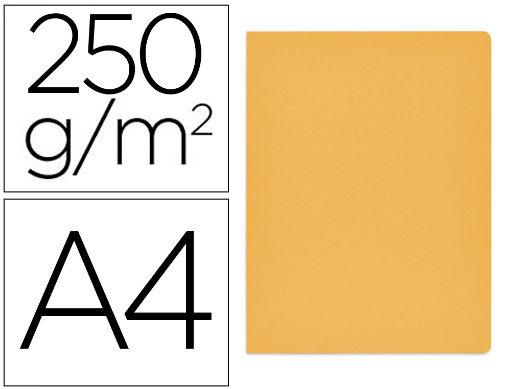 SUBCARPETA CARTULINA GIO SIMPLE INTENSO DIN A4 AMARILLO 230G/M2
