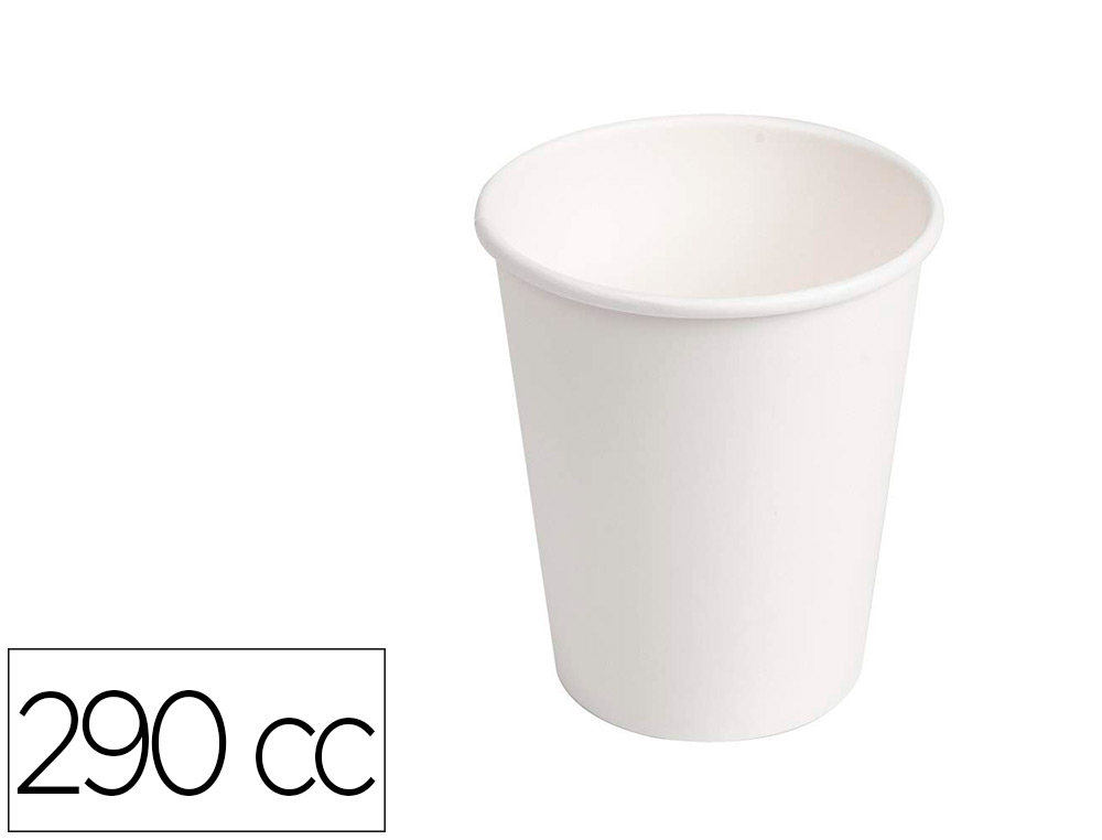 VASO DE CARTON BIODEGRADABLE BLANCO 270 ML PAQUETE DE 50 UNIDADES