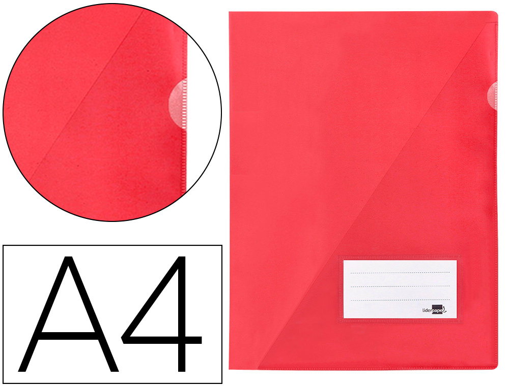 CARPETA LIDERPAPEL DOSSIER A4 UERO COLOR ROJO