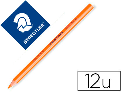 LAPICES FLUORESCENTE STAEDTLER TEXTSURFER DRY TRIANGULAR NARANJA CAJA DE 12 UNIDADES