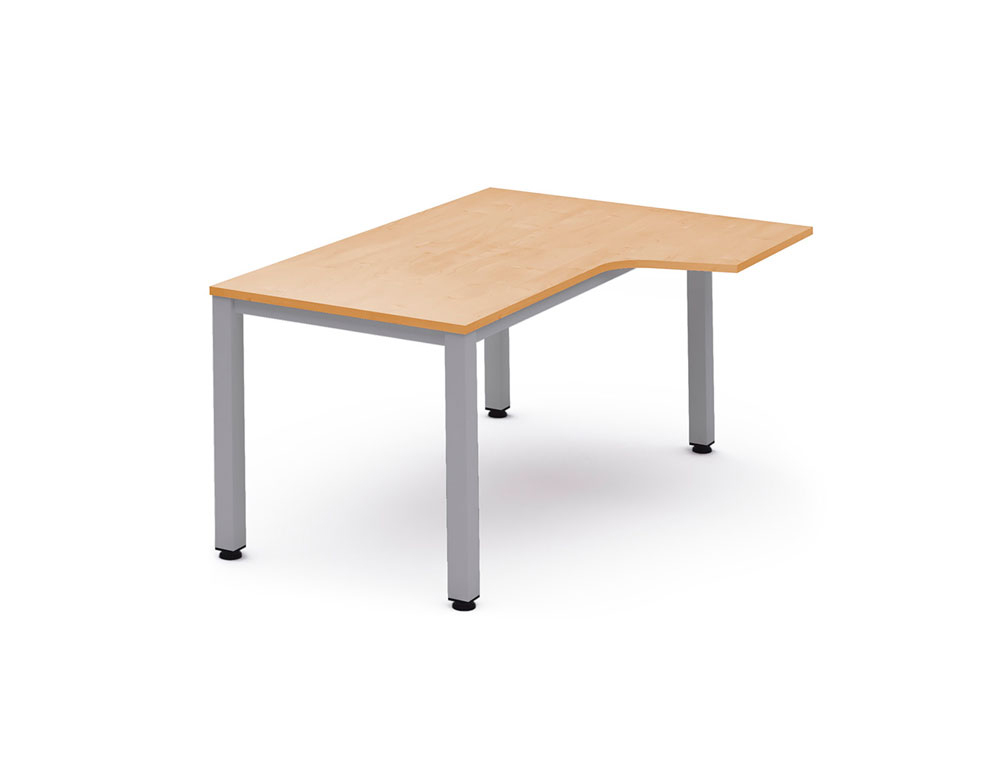 MESA OFICINA ROCADA SERIE EXECUTIVE FORMA EN L DERECHA 180X110 CM ACABADO GRIS/HAYA