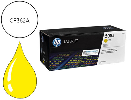 TONER HP 508A LASERJET ENTERPRISE M552/553/577 AMARILLO 5.000 PAG
