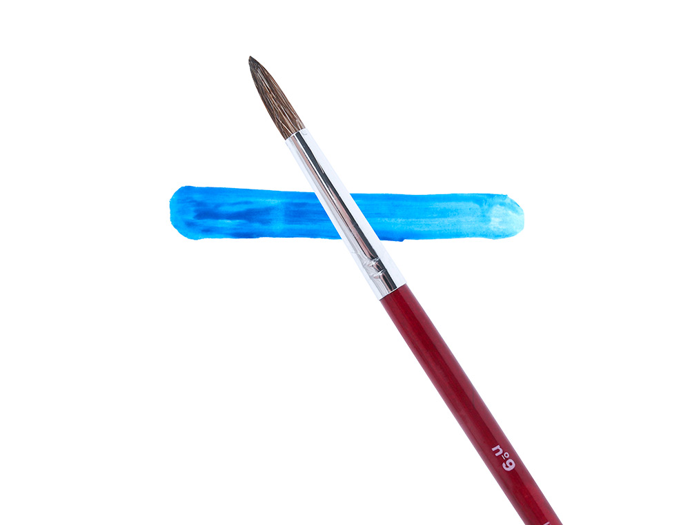 PINCELES ACUARELA LIDERPAPEL N 9 VIROLA CROMADA PELO ENGOMADO