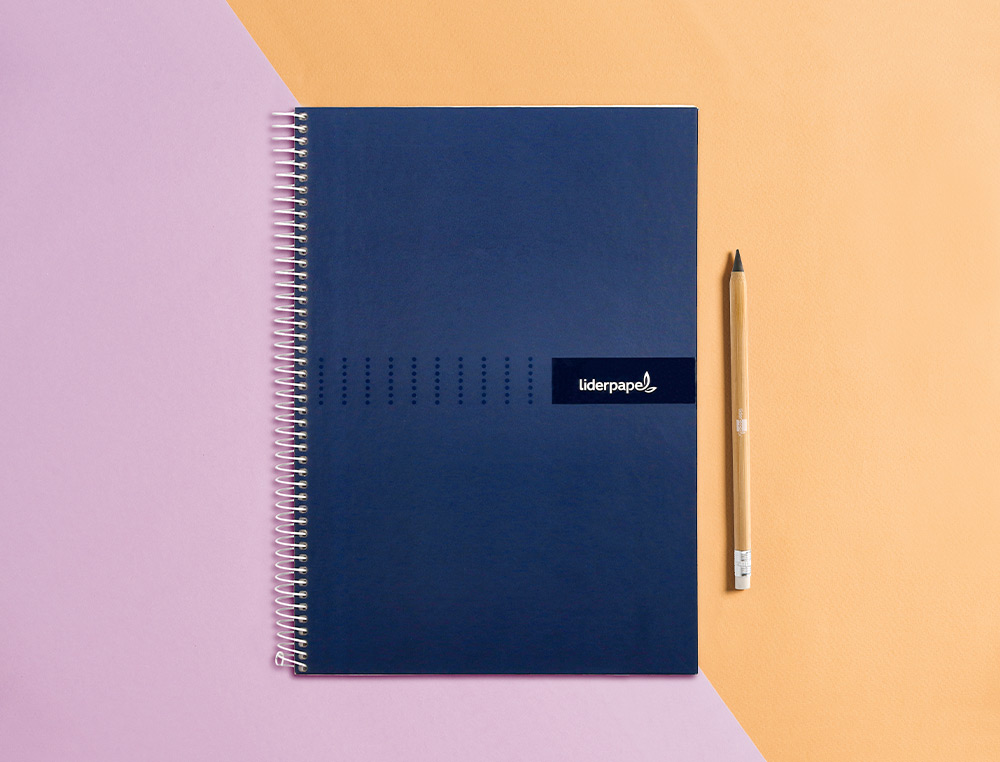 CUADERNO ESPIRAL LIDERPAPEL A4 CRAFTY TAPA FORRADA 80H 90GR RAYADO HORIZONTAL CON MARGEN COLORES SURTIDOS
