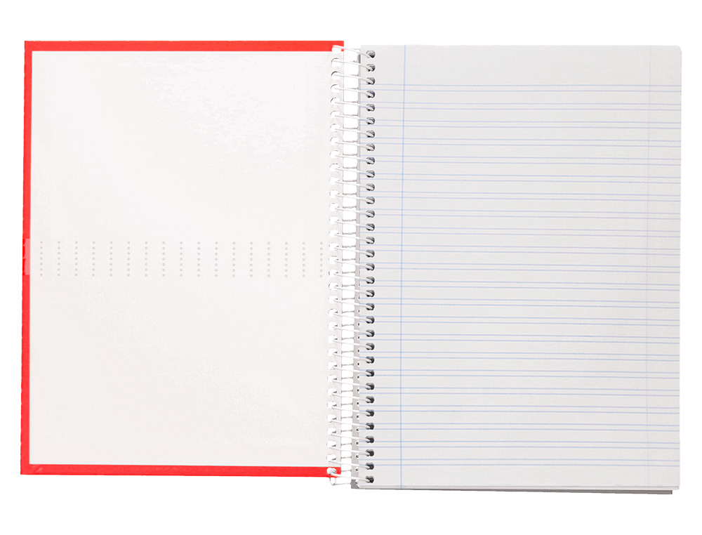 CUADERNO ESPIRAL LIDERPAPEL A4 CRAFTY TAPA FORRADA 80H 90 90GR PAUTA ESTRECHA 2,5MM CON MARGEN COLORES SURTIDOS