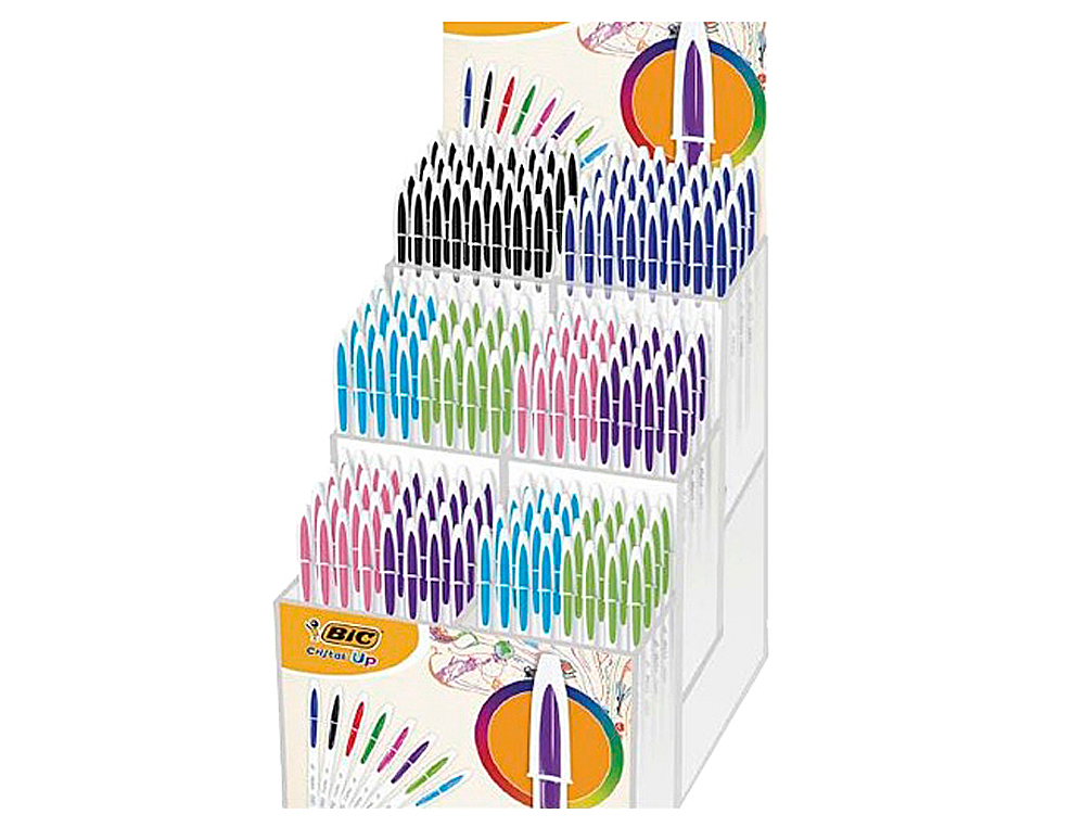 BOLIGRAFO BIC CRISTAL UP BICOLOR PUNTA DE 1,2 MM EXPOSITOR DE 180 UNIDADES COLORES SURTIDOS