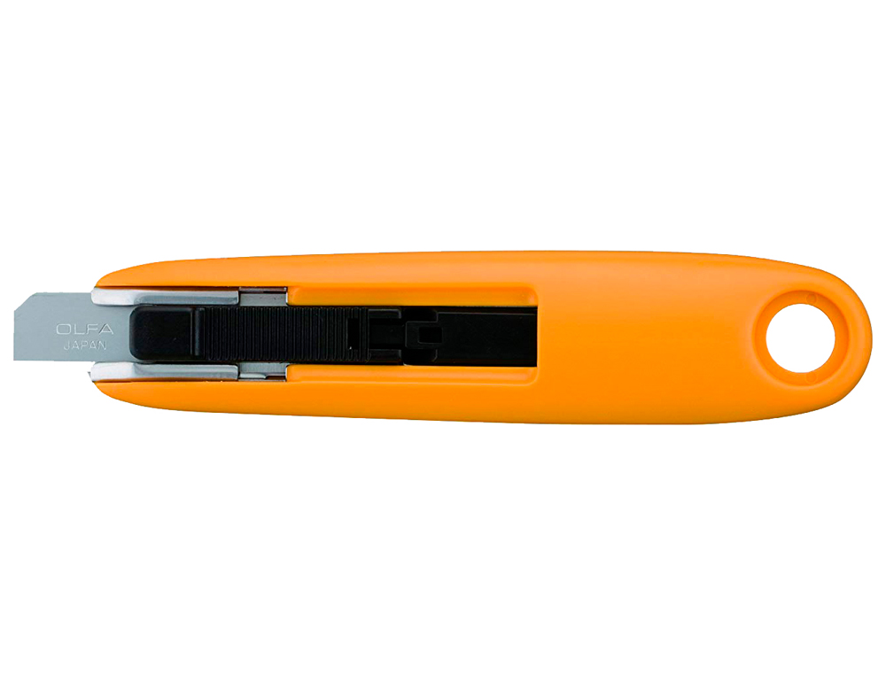 CORTADOR DE SEGURIDAD OLFA CUCHILLA ANCHA 12,5MM FORMATO COMPACTO CON CUERPO DE ACERO INOXIDABLE