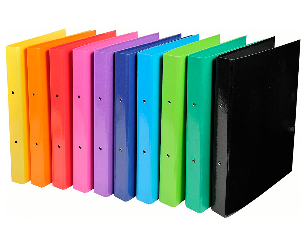 CARPETA EXACOMPTA IDERAMA 2 ANILLAS 30 MM DIN A4 CARTON FORRADO PVC COLORES SURTIDOS