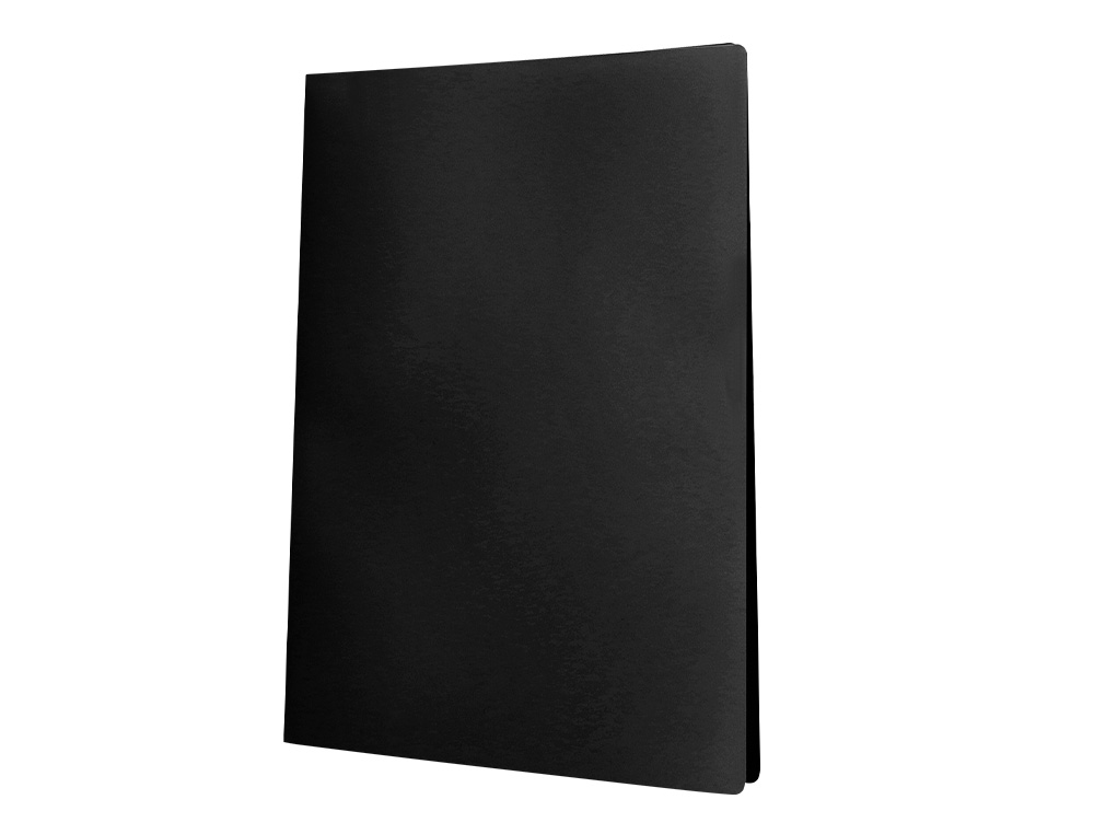 CARPETA LIDERPAPEL ESCAPARATE 60 FUNDAS POLIPROPILENO DIN A4 NEGRO OPACO
