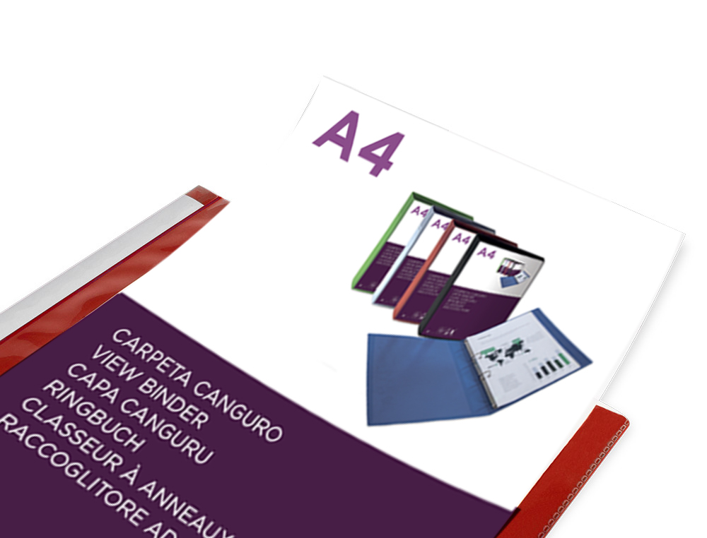 CARPETA LIDERPAPEL CANGURO 2 ANILLAS 25 MM MIXTAS POLIPROPILENO DIN A4 ROJO TRANSLUCIDO