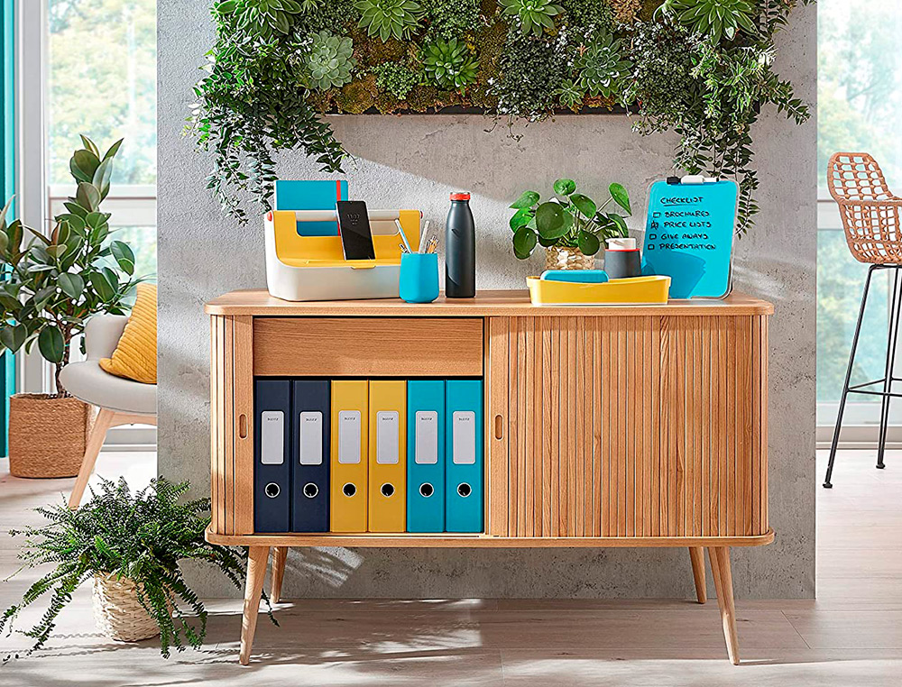 FICHERO CAJONES DE SOBREMESA LEITZ COSY 2 CAJONES AMARILLO