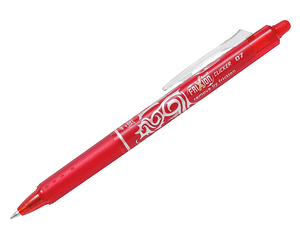 BOLIGRAFO PILOT FRIXION CLICKER BORRABLE 0,7 MM PUNTA MEDIA ROJO EN BLISTER