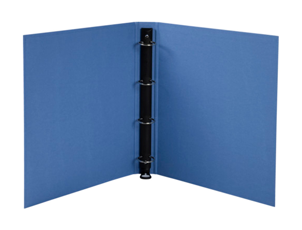 CARPETA DE 4 ANILLAS 30 MM REDONDAS EXACOMPTA CLEAN SAFE DIN A4 CARTON FORRADO AZUL