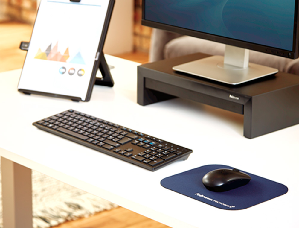 ALFOMBRILLA PARA RATON FELLOWES CON PROTECCION MICROBAN COLOR AZUL 226X192X3 MM