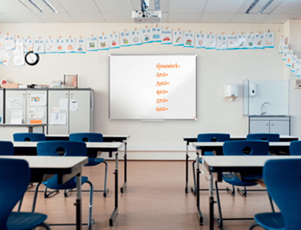 PIZARRA BLANCA NOBO PREMIUM PLUS MELAMINA 2000X1000 MM