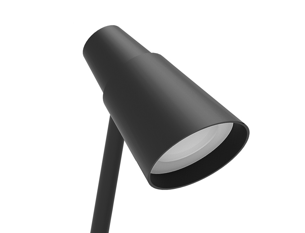 LAMPARA DE ESCRITORIO Q-CONNECT LED 6W 360 LM TACTIL 3 NIVELES COLOR LUZ NOCTURNA CABEZA ORIENTABLE NEGRO
