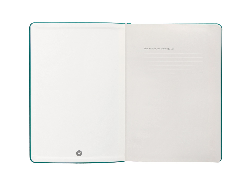 CUADERNO CON GOMILLA ANTARTIK NOTES TAPA DURA A4 HOJAS CUADRICULA VERDE AGUAMARINA 100 HOJAS 80 GR