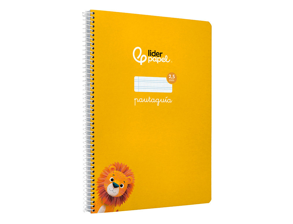 CUADERNO ESPIRAL LIDERPAPEL A4 PAUTAGUIA TAPA BLANDA 80H 75GR CUADRO PAUTADO 2,5MM COLOR AMARILLO