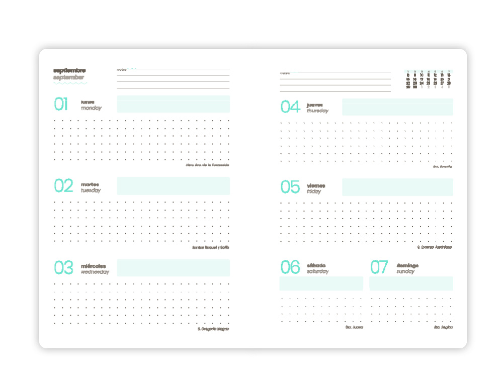 AGENDA ESCOLAR LIDERPAPEL 25-26 ESPIRAL MELTING ROSA SEMANA VISTA A6 BILINGE PAPEL FSC 80 GR
