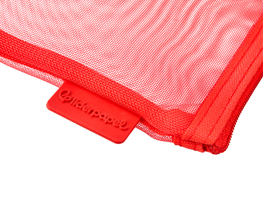 BOLSA ZIPPER BAG LIDERPAPEL POLIESTER TRANSPIRABLE MULTIUSOS DIN A5 ROJO