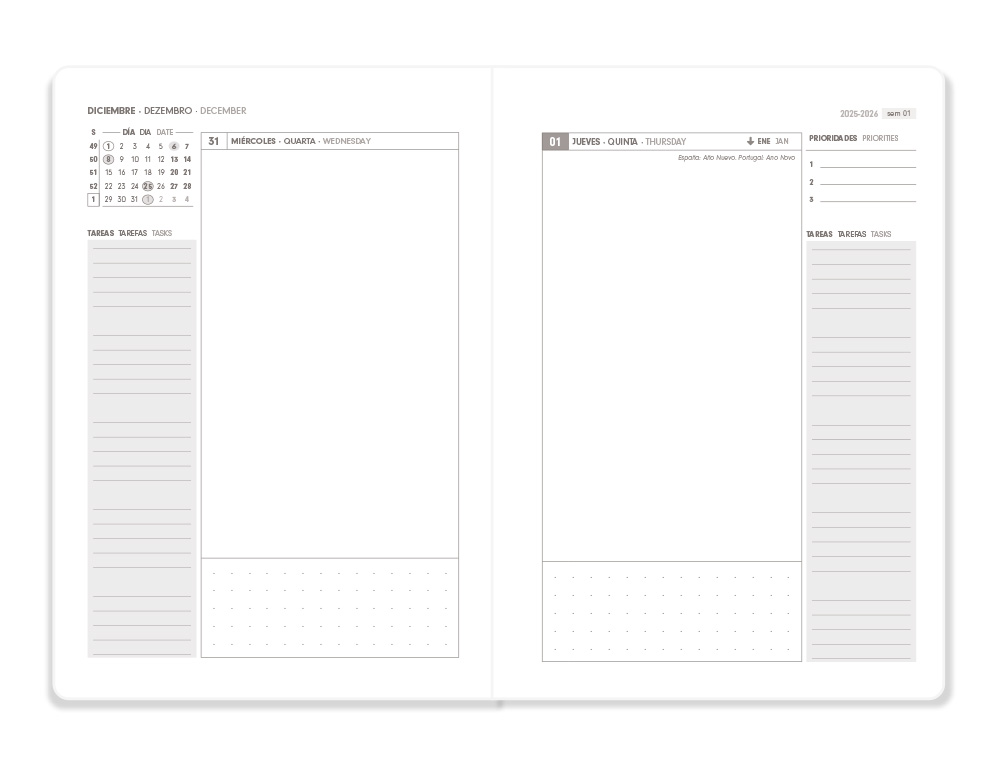 AGENDA ESPIRAL ANTARTIK ESSENTIALS A5+ 2026 DÍA PÁGINAVERDE PAPEL 80G FSC