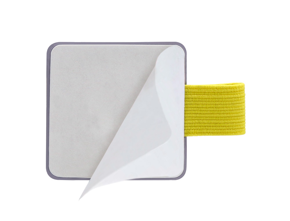 PORTABOLIGRAFO AUTOADHESIVO ANTARTIK PARA CUADERNO NOTE CON ELASTICO HASTA 15 MM GROSOR 1MM MORADO Y AMARILLO