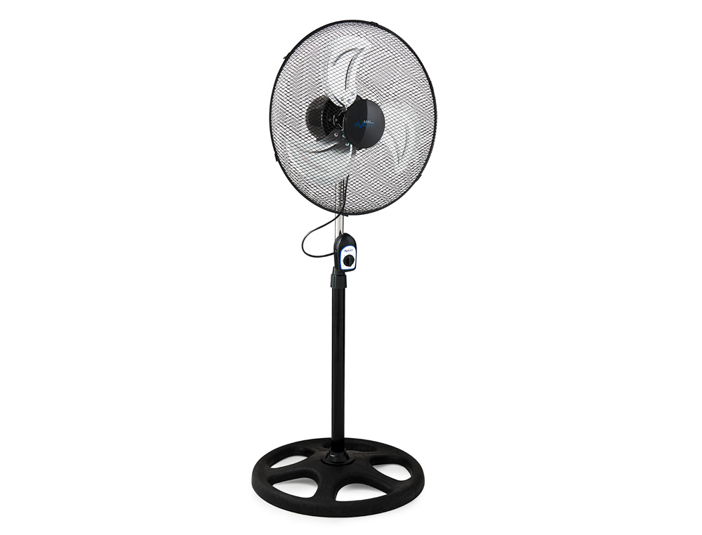VENTILADOR DE PIE AVANT 3 VELOCIDADES CABEZAL RECLINABLE OSCILANTE 120 DIAMETRO 450 MM COLOR NEGRO