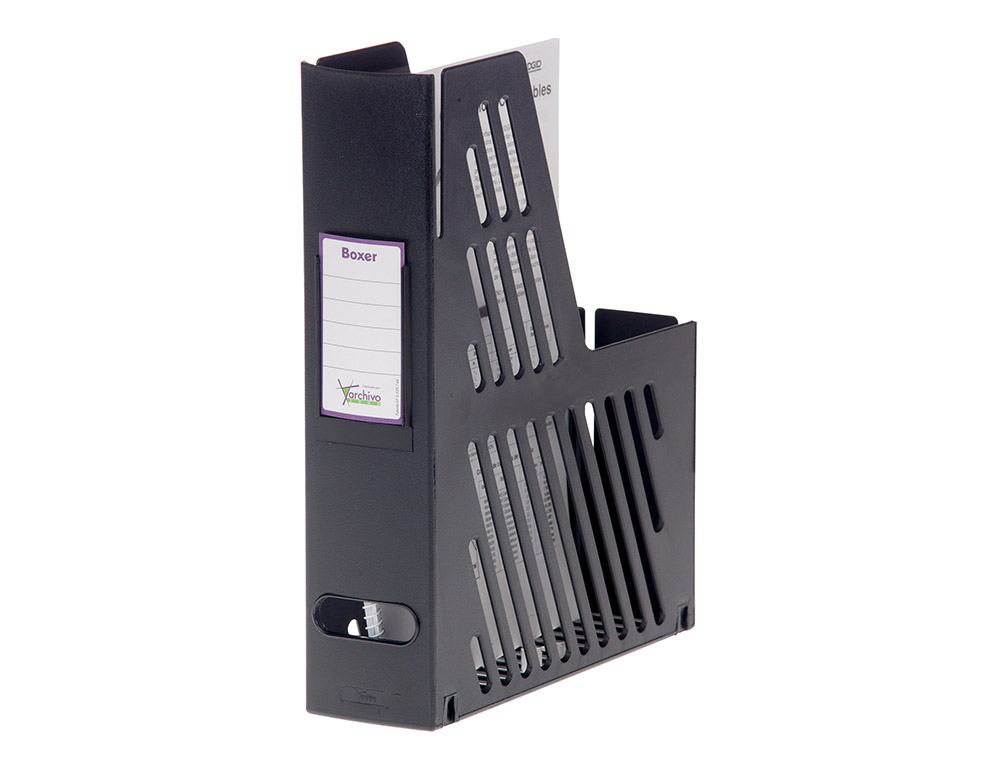 REVISTERO BOXER ARCHIVO 2000 CAJETIN CON TARJETERO IDENTIFICADOR NEGRO 240X75X315 MM