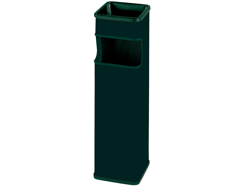 CENICERO PAPELERA CUADRADO 403 NEGRO METALICO 66X19X19 CM