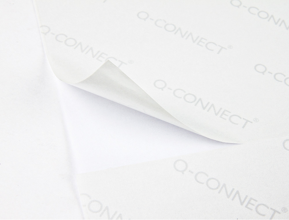 ETIQUETA ADHESIVA Q-CONNECT KF10639 TAMAO 66X33,9 MM FOTOCOPIADORA LASER INK-JET CAJA CON 100 HOJAS DIN A4