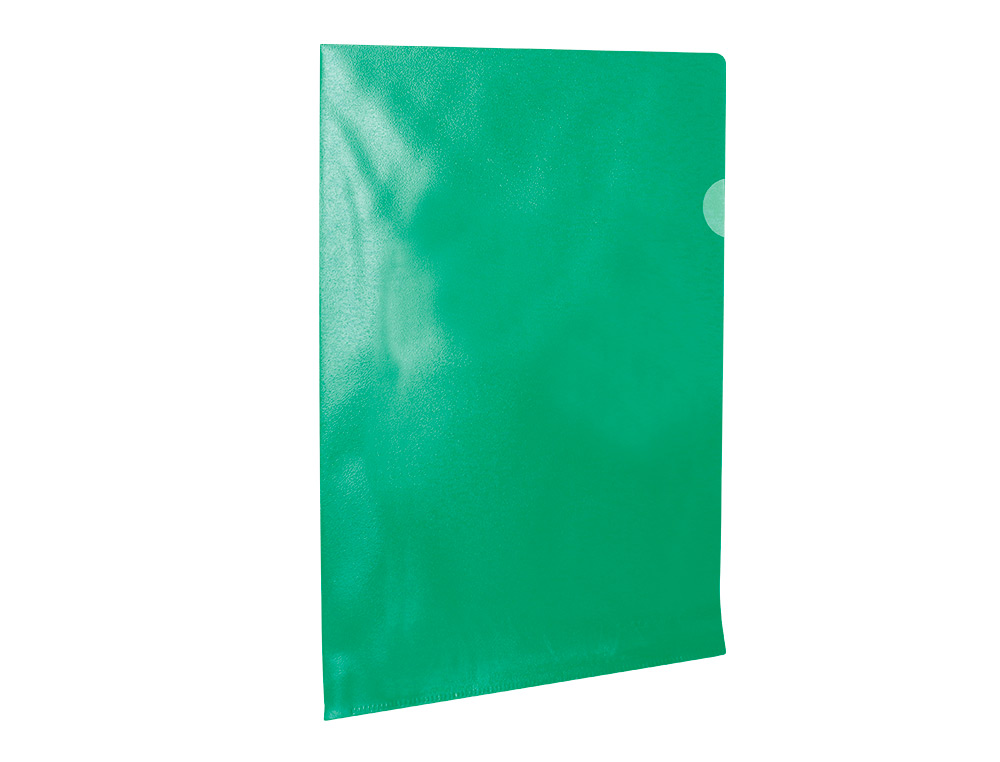 CARPETA DOSSIER UERO PLASTICO Q-CONNECT DIN A4 120 MICRAS VERDE CAJA DE 100 UNIDADES