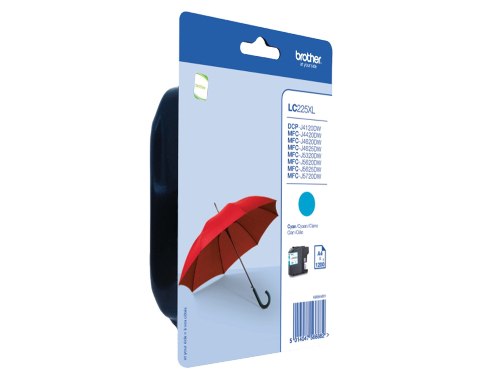 INK-JET BROTHER LC-225XLCBP MFC-J 4420 DW / MFC-J 5620 DW CIAN ALTA CAPACIDAD 1200 PAG