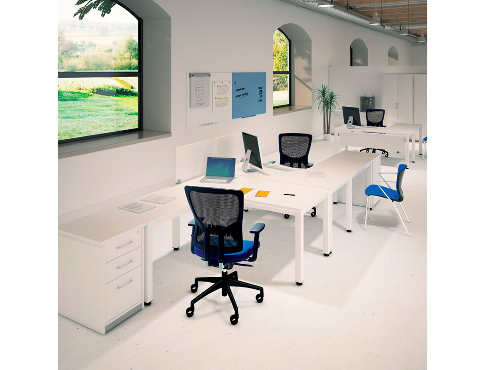MESA DE OFICINA ROCADA EXECUTIVE 2001AD01 GRIS/HAYA 140X80 CM