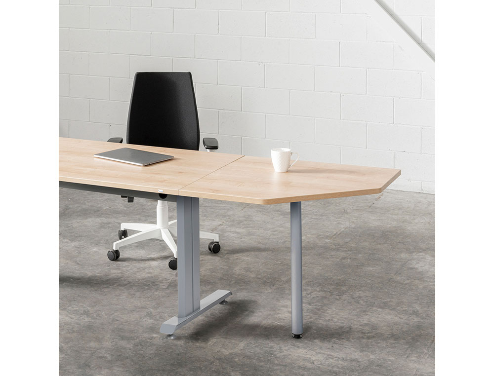 MESA DE OFICINA ROCADA METAL 2000AC04 GRIS/BLANCO 120X60 CM
