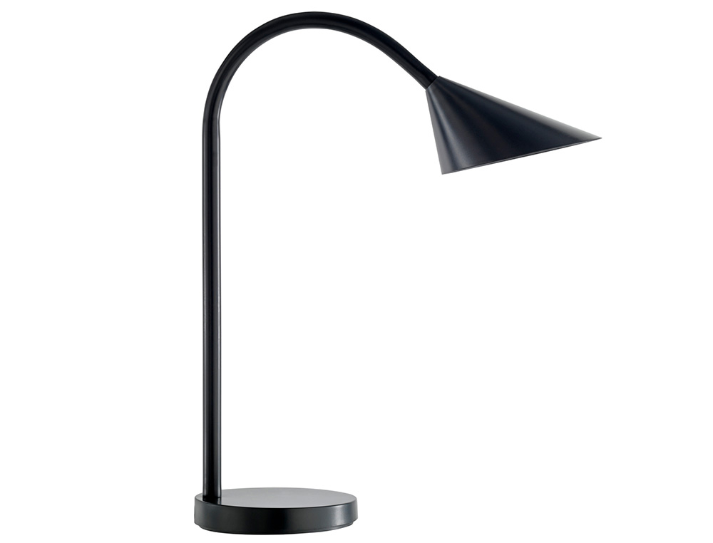 LAMPARA DE ESCRITORIO UNILUX LED 6W 625LM BRAZO FLEXIBLE NEGRO