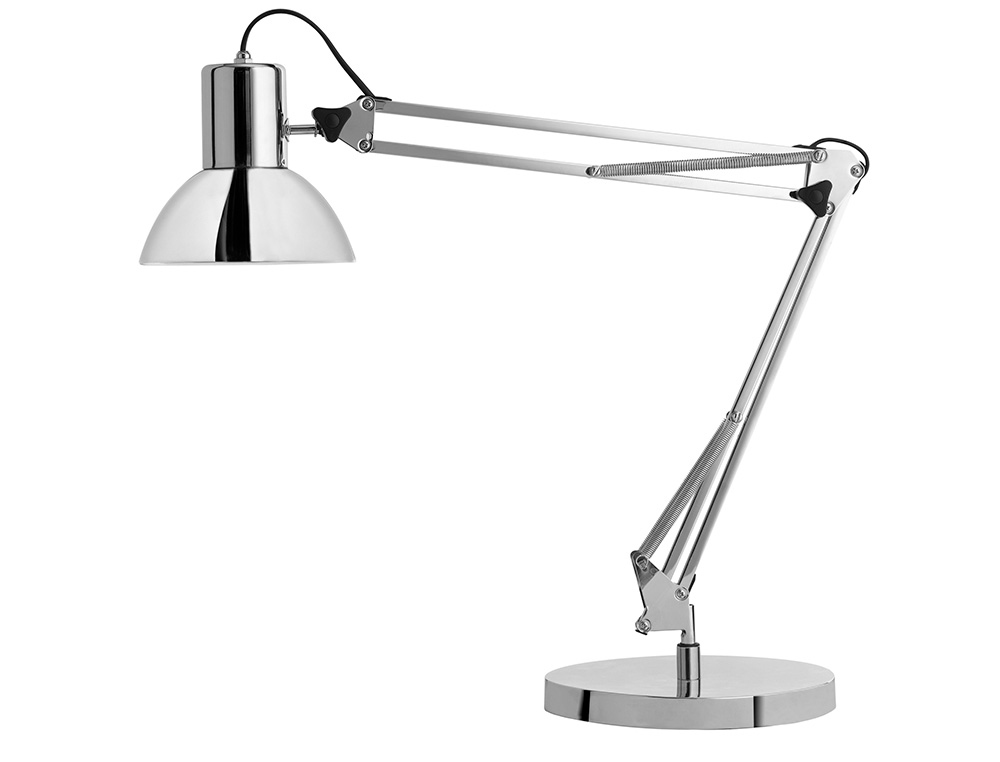 LAMPARA DE ESCRITORIO UNILUX LED 11W 915LM BRAZO GIRATORIO 360 GRIS METALIZADO