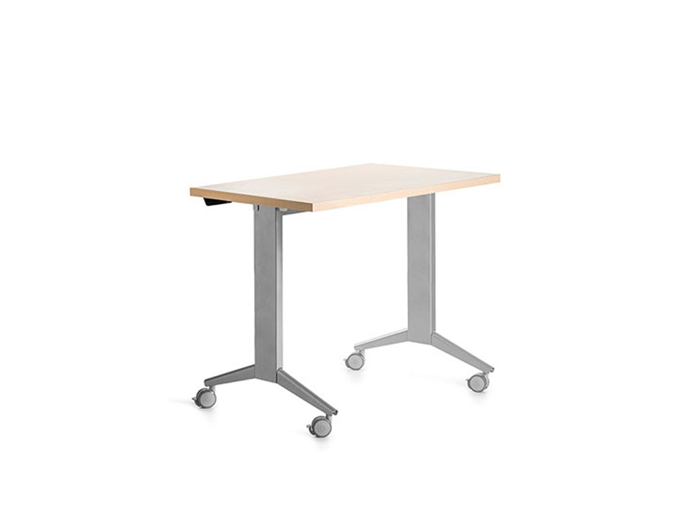 MESA DE OFICINA ROCADA 120X60CM CON TABLERO ABATIBLE 90 ACABADO FD01 GRIS/HAYA