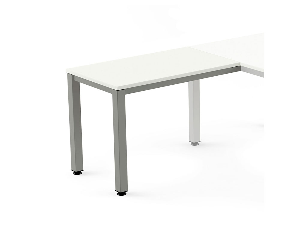 ALA PARA MESA ROCADA SERIE EXECUTIVE 60X100 CM DERECHA O IZQUIERDA ACABADO AD04 GRIS/BLANCO