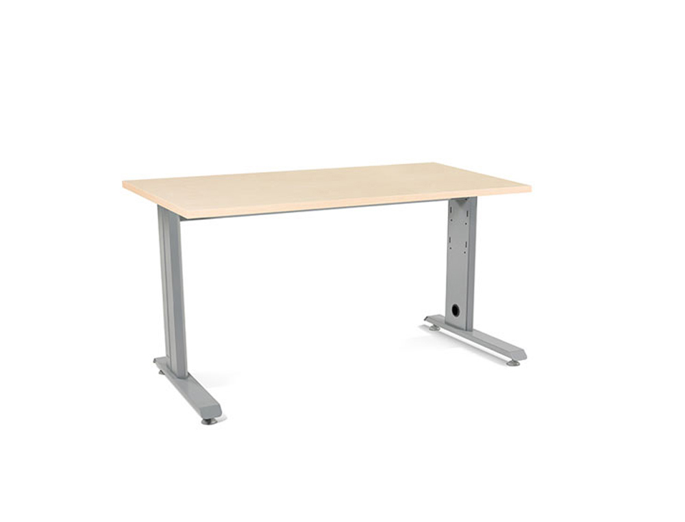 MESA DE OFICINA ROCADA METAL 2001AC01 GRIS/HAYA 140X80 CM