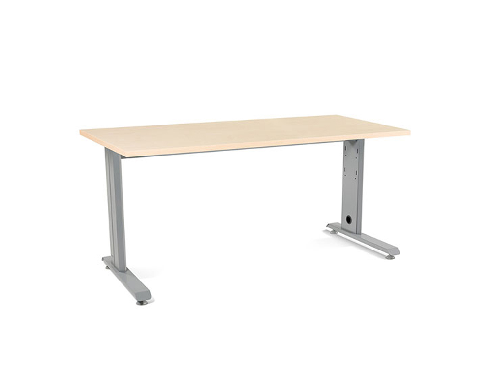 MESA DE OFICINA ROCADA METAL 2002AC01 GRIS/HAYA 160X80 CM