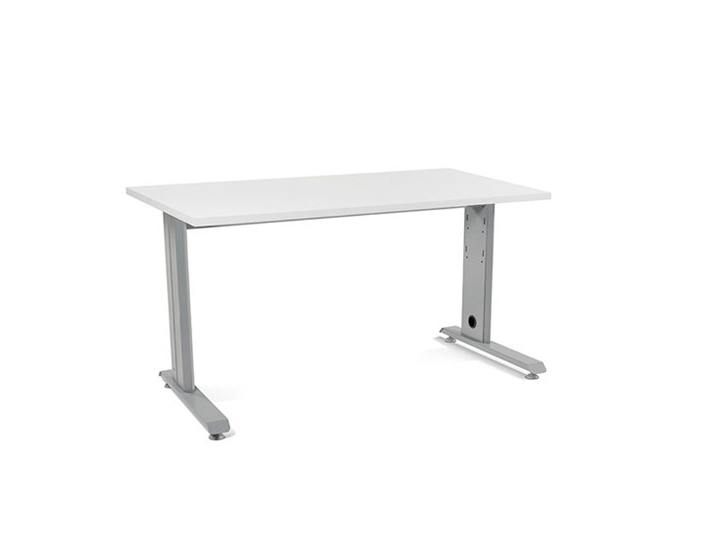 MESA DE OFICINA ROCADA METAL 2001AC04 GRIS/BLANCO 140X80 CM