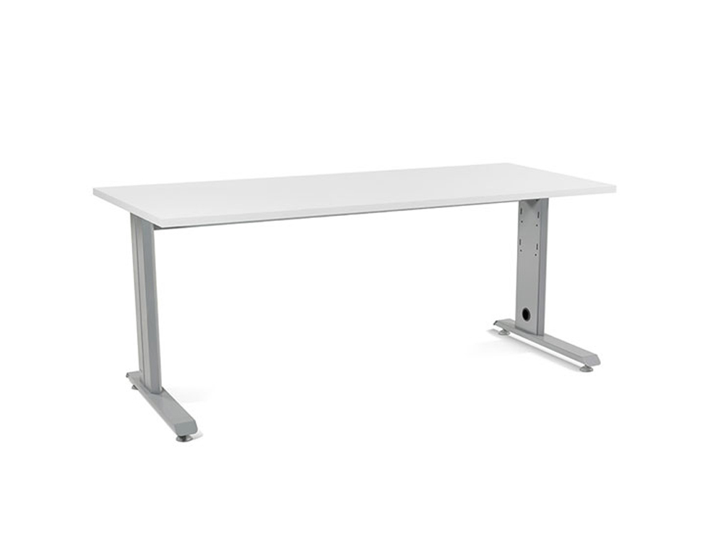 MESA DE OFICINA ROCADA METAL 2003AC04 GRIS/BLANCO 180X80 CM