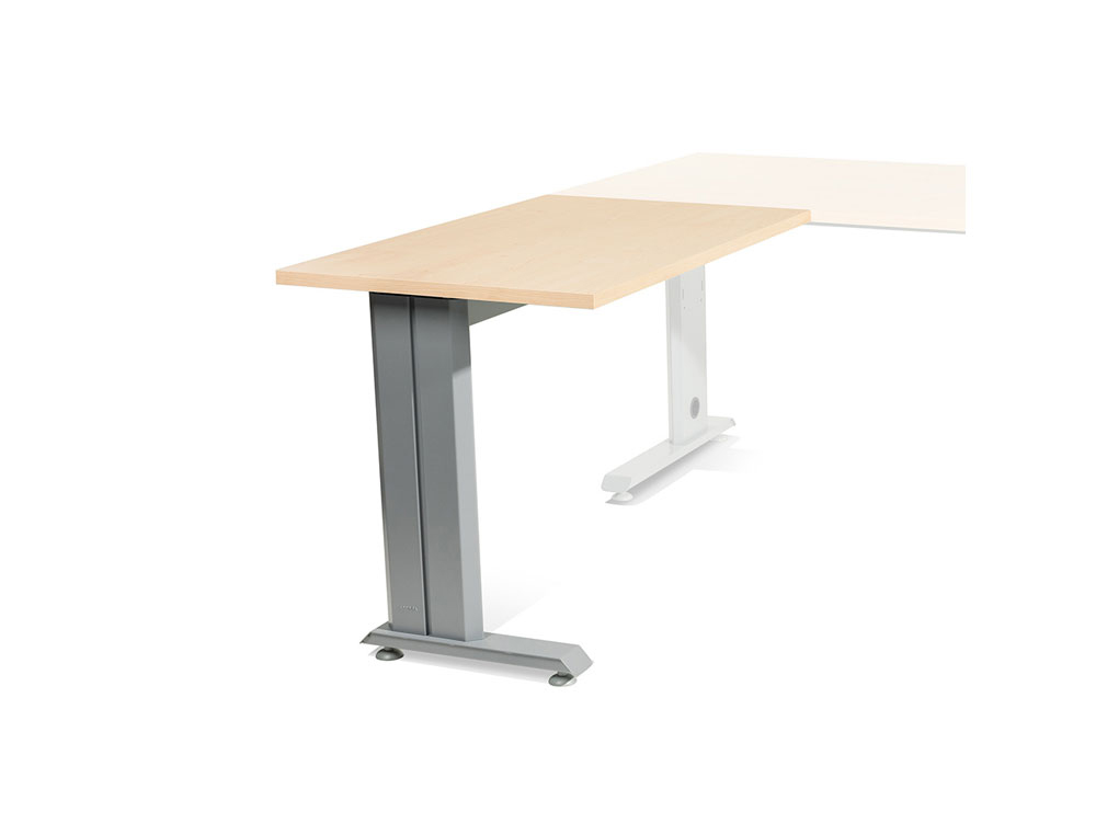 ALA PARA MESA ROCADA SERIE METAL 60X100 CM DERECHA O IZQUIERDA ACABADO GRIS/HAYA