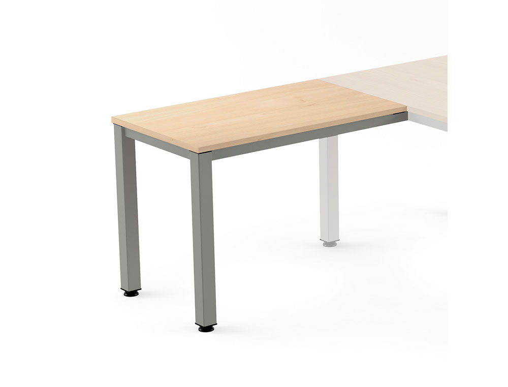 ALA PARA MESA ROCADA SERIE EXECUTIVE 60X100 CM DERECHA O IZQUIERDA ACABADO GRIS/HAYA