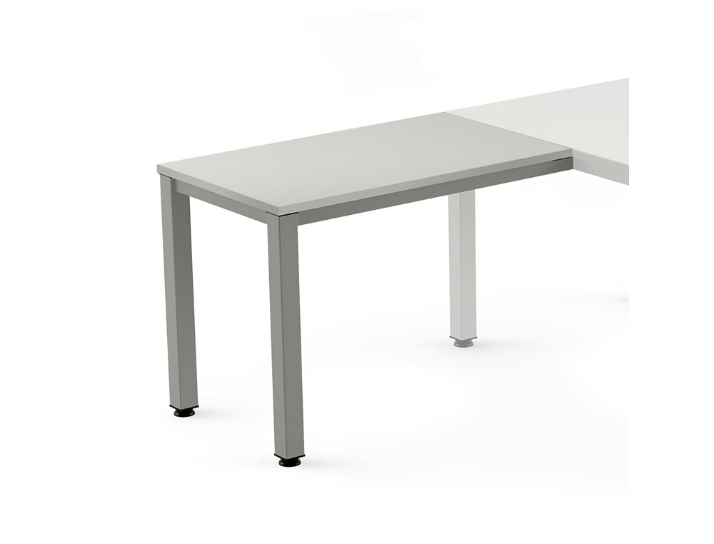 ALA PARA MESA ROCADA SERIE EXECUTIVE 60X100 CM DERECHA O IZQUIERDA ACABADO GRIS/GRIS